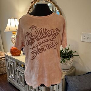 the Rolling Stones Pink Short Sleeve Tee